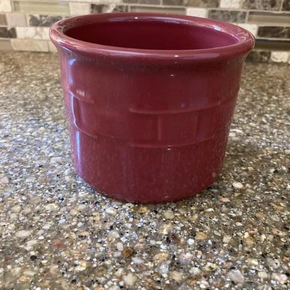 Longaberger Other - Longaberger PotteryWoven Traditions Red Paprika Ceramic pottery round Crock